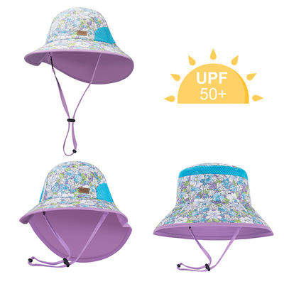 ग्रीष्मकालीन सांस लेने योग्य मेष बाल्टी टोपी यूपीएफ 50+ बच्चों के सनहाट ओडीएम