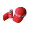 आउटडोर पॉलिएस्टर मेन्स सांस लेने योग्य बेसबॉल कैप मेष फैब्रिक लाल रंग कैप्स